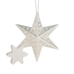 Scentsicles Silver Star Ornament With White Winter Fir Fragrance - 13cm