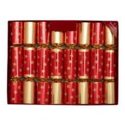 Red And Gold Star Christmas Crackers