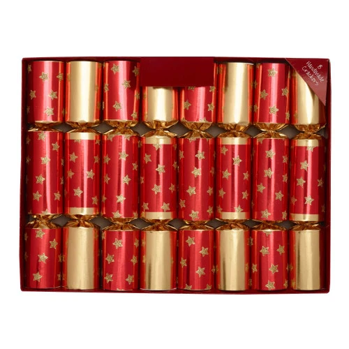 Red And Gold Star Christmas Crackers 3 Red And Gold Star Christmas Crackers