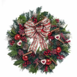 Katherines Season Greetings Wreath - 61cm