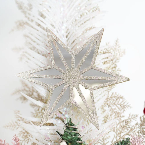 Champagne Mirror Star Tree Topper - 27cm 5 Champagne Mirror Star Tree Topper - 27cm - Image 3