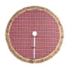 Tartan Faux Fur Tree Skirt Red - 109cm -Christmas Decor Sales Store 33009746RE TARTAN FAUX FUR TREE SKIRT RED 94605.1665977069