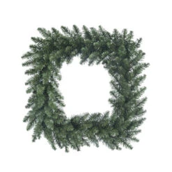 Square Green Memphis Spruce Wreath - 90cm