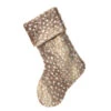 Fawn Fur Stocking With White Dots - 48cm