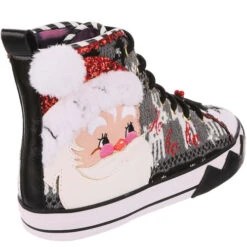 Irregular Choice - Black Better Not Pout Sneaker (Size 43) -Christmas Decor Sales Store 4125 42B Santa gltter embroidered candy better not pout sneaker 92668.1668593922