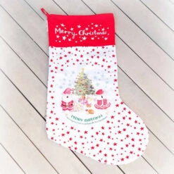 Barney Saves Christmas Tractor Ride Santa Stocking - 65cm