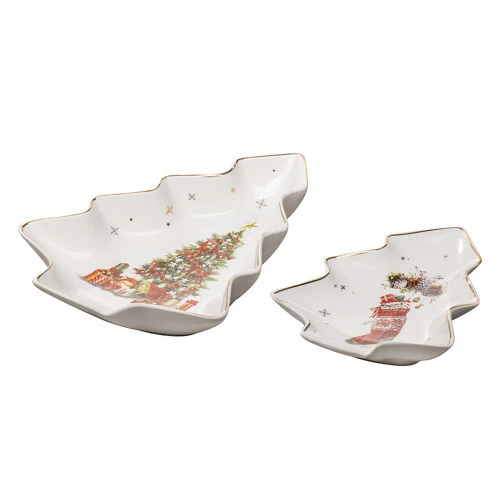 Ladelle Ashdene Spirit Of Christmas Tree Platters (Set Of 2) - Image 2