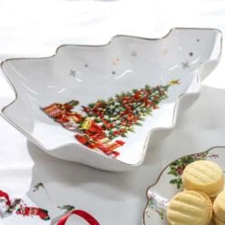 Ladelle Ashdene Spirit Of Christmas Tree Platters (Set Of 2) -Christmas Decor Sales Store 521136 SPIRIT OF CHRISTMAS TREE PLATTERS Set of 2 08504.1669297298