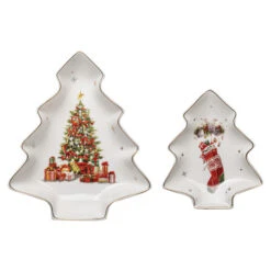 Ladelle Ashdene Spirit Of Christmas Tree Platters (Set Of 2)