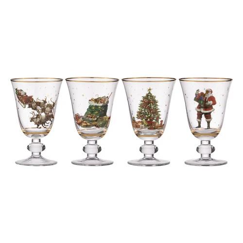 Ladelle Ashdene Spirit Of Christmas Glass Goblets (Set Of 4) 3 Ladelle Ashdene Spirit Of Christmas Glass Goblets (Set Of 4)