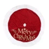 Christmas Tree Skirt Velvet Burgundy "Merry Christmas" - 100cm -Christmas Decor Sales Store 675 XM140140 CHRISTMAS TREE SKIRT VELVET BURGUNDY MERRY CHRISTMAS 55145.1665991859