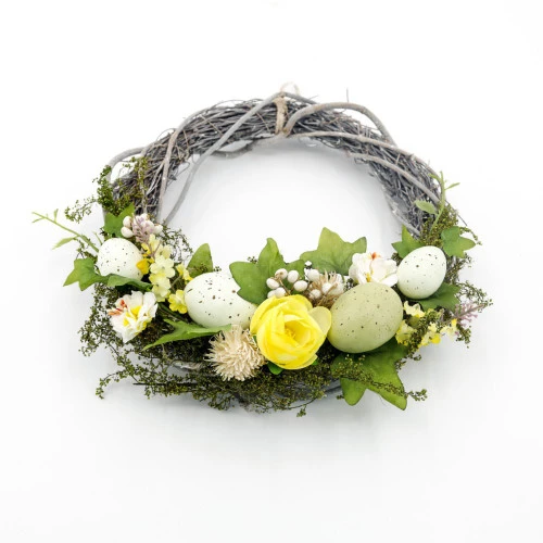 Easter Floral Tulip Half Wreath - 26cm 3 Easter Floral Tulip Half Wreath - 26cm - Image 2