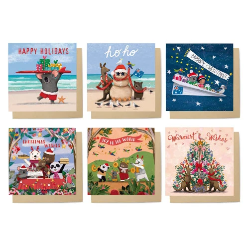 Christmas Cuties Card Set (Pack Of 6) 3 Christmas Cuties Card Set (Pack Of 6)