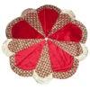 Gold Red Checkered Tree Skirt - 120cm -Christmas Decor Sales Store CS027B GOLD RED CHECKERED TREE SKIRT WHITE 70035.1684910074