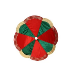Gold Red Green Tree Skirt - 120cm