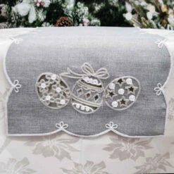 Easter Egg Table Runner - 174cm 8 Easter Egg Table Runner - 174cm -Christmas Decor Sales Store CS035M GREY EGG TABLE RUNNER e 30003.1680075438
