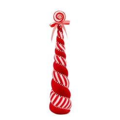 Red White Candy Swirl Cone Tree - 50cm