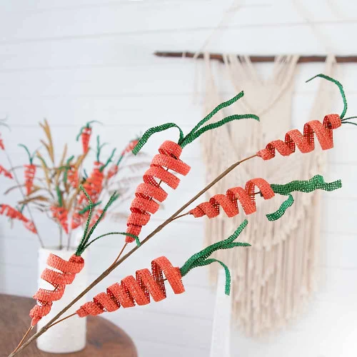 Orange Green Easter Carrot Spray - 70cm 5 Orange Green Easter Carrot Spray - 70cm - Image 3