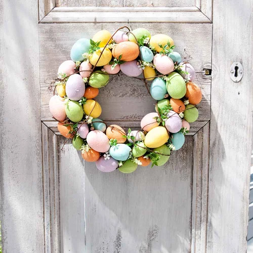 Pastel Easter Eggs Wreath - 35cm 6 Pastel Easter Eggs Wreath - 35cm - Image 4