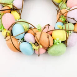 Pastel Easter Eggs Wreath - 35cm 9 Pastel Easter Eggs Wreath - 35cm -Christmas Decor Sales Store ET22E066 PASTEL EASTER EGGS WREATH 3 63545.1644368183