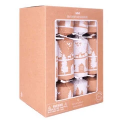 White Natural Deer Christmas Crackers (Pack Of 12) - 30cm