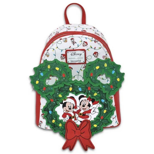Loungefly Mickey Mouse Holiday Wreath Mini Backpack - 69cm