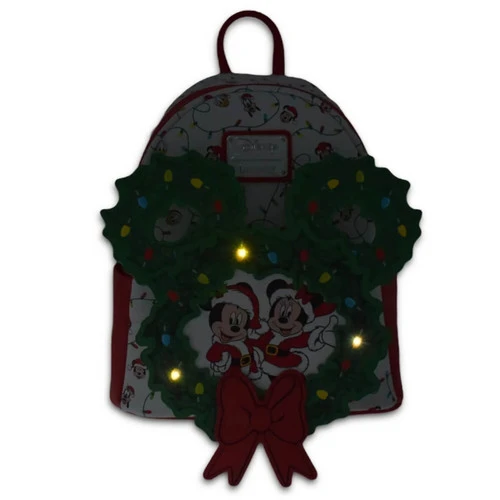 Loungefly Mickey Mouse Holiday Wreath Mini Backpack - 69cm - Image 2