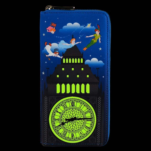 Loungefly Peter Pan Glow Clock Zip Purse - 20cm 4 Loungefly Peter Pan Glow Clock Zip Purse - 20cm - Image 2
