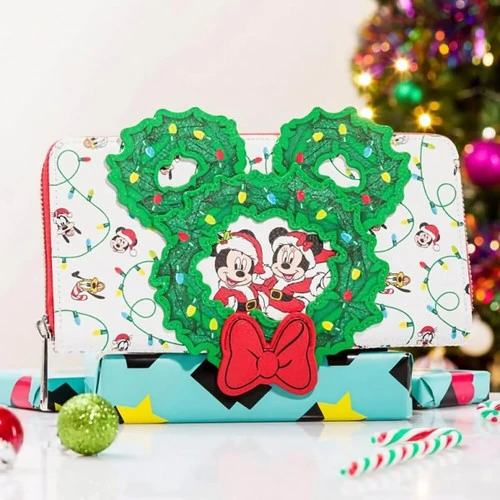 Loungefly Mickey Mouse Holiday Wreath Purse - 20cm - Image 5