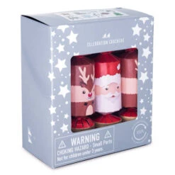 Santa And Reindeer Mini Christmas Cracker (Pack Of 8) - 14cm