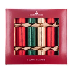 Festive Diamond Regency Christmas Crackers (Pack Of 6) - 33cm