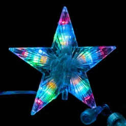 Multicolour Connectable Star Tree Topper With 20 LED - 17cm -Christmas Decor Sales Store SN STARM MULTICOLOUR CONNECTABLE STAR TREE TOPPER DARK 26835.1684983318