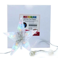 Multicolour Connectable Star Tree Topper With 20 LED - 17cm