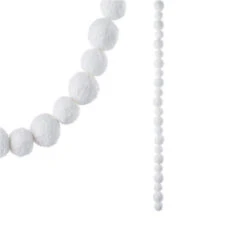 White Snowball Garland - 1.2m