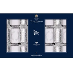Silver Deluxe Crackers (Pack Of 8) - 35cm