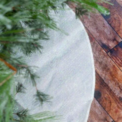 White Iridescent Tinsel Tree Skirt - 100cm -Christmas Decor Sales Store XD 1867 WHITE IRIDESCENT TINSEL TREE SKIRT 100CM 85806.1685937262