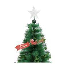Flying Santa Sleigh Reindeer Tree Topper