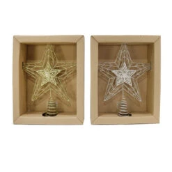 Glitter Diamond Star Tree Topper (2 Colours) - 30cm