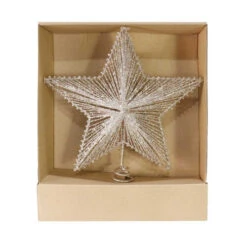 Glitter Sparkle Star Tree Topper (2 Colours) - 30cm -Christmas Decor Sales Store XD2961 GLITTER SPARKLE STAR TREE TOPPER Gold 30cm 70722.1691981673
