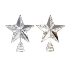 Mirror Star Tree Topper (2 Styles) - 20cm