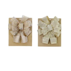 Luxury Metallic Bow Tree Topper (2 Colours) - 28cmx78cm