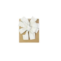 Christmas Bow Tree Topper (3 Styles) - 28cmx78cm -Christmas Decor Sales Store XD3236 CHRISTMAS BOW TREE TOPPER WHITE 28cmx78cm 23617.1691463497