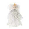 White Silver Angel Cone Tree Topper - 28cm 2 White Silver Angel Cone Tree Topper - 28cm -Christmas Decor Sales Store XFLGWHS 32695.1657279813