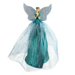 Teal Silver Cone Angel Tree Topper - 28cm