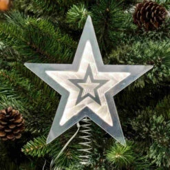 White Infinity Christmas Tree Topper Star -Christmas Decor Sales Store XINF11 STAR TREE TOPPER WHITE LIGHT DISPLAY 76145.1694997549