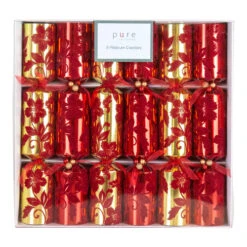 Red Gold Flowerburst Platinum Cracker (Pack Of 6) - 36cm
