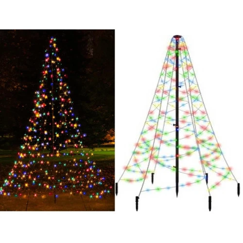 LED Bell Wrap Around Tent Light Tree Multicolour - 3m