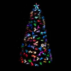 Green Fibre Optic - 150cm -Christmas Decor Sales Store XM108546 PRE LIT GREEN FIBRE OPTIC with MULTICOLOUR LIGHTS 62691.1694390193