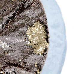 Christmas Decor Sales Store -Christmas Decor Sales Store XM5374 GOLD SEQUIN TREE SKIRT FAUX FUR EDGING b 36227.1679977945