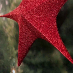 Pop-Up Tinsel Star Red - 65cm -Christmas Decor Sales Store XN0155 POP UP TINSEL STAR RED 65CM C 97152.1685937840